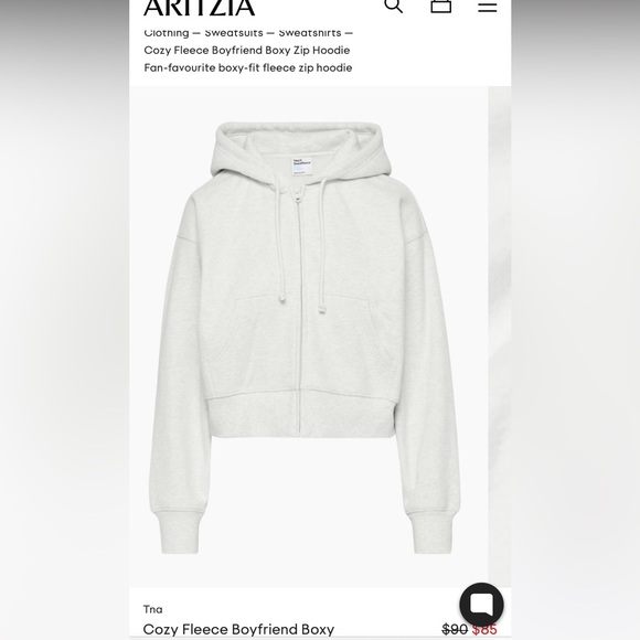 Cozy Fleece Boyfriend Boxy Zip Hoodie - Picture 2 of 7